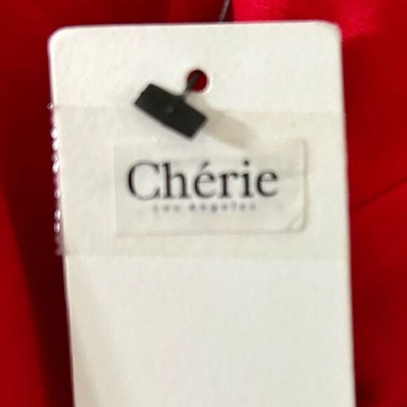 Cherie Dress Women's Small Red Plunging Halter Party Cocktail Fit & Flare NEW - Picture 5 of 7